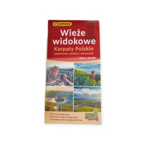 Mapa Wieże Widokowe Karpaty Polskie Pogranicze Czeskie i Słowackie 1:350 000