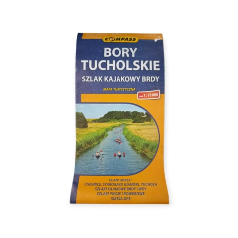 Mapa Bory Tucholskie szlak kajakowy Brdy 1:75 000